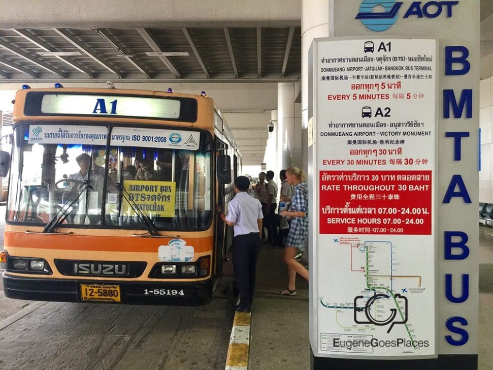 cach di xe bus tu san bay Suvarnabhumi vao trung tam bangkok 5